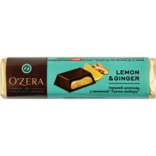 Шоколад горький O'ZERA с желейной начинкой лимон-имбирь, 50г