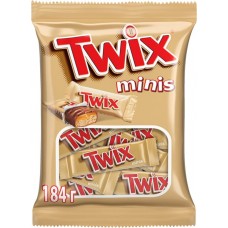 Купить Конфеты TWIX Minis с печеньем и карамелью, покрытые молочным шоколадом, 184г в Ленте