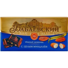 Шоколад темный БАБАЕВСКИЙ с цельным миндалем, 100г