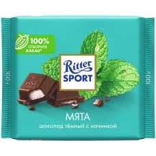 Шоколад темный RITTER SPORT Мята, 100г