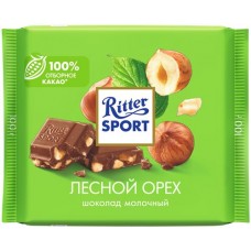 Шоколад молочный RITTER SPORT Лесной орех, 100г