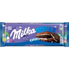 Шоколад молочный MILKA Oreo с ванильной начинкой и печеньем, 300г