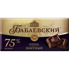 Купить Шоколад горький БАБАЕВСКИЙ Элитный 75% какао, 200г в Ленте