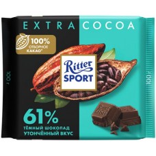 Шоколад темный RITTER SPORT 61% какао, 100г