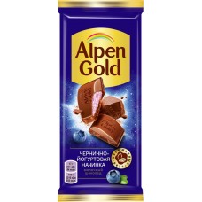 Шоколад молочный ALPEN GOLD с чернично-йогуртовой начинкой, 85г