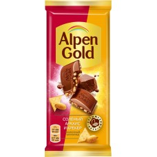 Купить Шоколад молочный ALPEN GOLD с соленым арахисом и крекером, 85г в Ленте