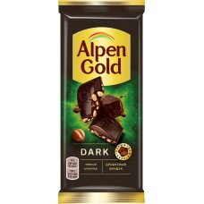 Шоколад темный ALPEN GOLD Dark с дробленым фундуком, 80г