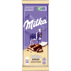 Купить Шоколад молочный MILKA Bubbles пористый c кокосовой начинкой, 92г в Ленте