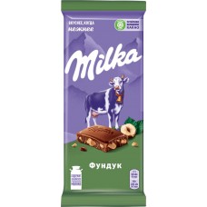 Шоколад молочный MILKA с дробленым орехом, 85г