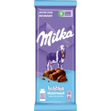 Купить Шоколад молочный MILKA Bubbles пористый, 76г в Ленте