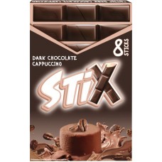 Шоколад темный STIX с начинкой со вкусом сливочный капучино, 152г