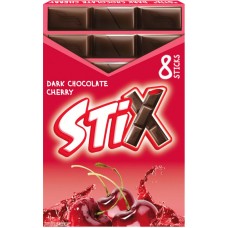 Шоколад темный STIX с начинкой со вкусом вишни, 152г