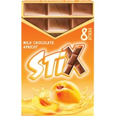 Шоколад молочный STIX с начинкой со вкусом абрикоса, 152г