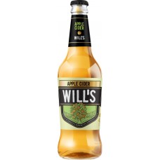 Сидр WILL'S Apple cider сладкий газированный 4,5%, 0.45л