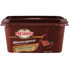 Сыр плавленый PRESIDENT Шоколадный 30%, без змж, 400г