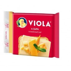 Купить Сыр плавленый VIOLA Четыре сыра, ломтики, без змж, 140г в Ленте