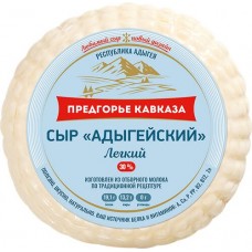 Сыр ПРЕДГОРЬЕ КАВКАЗА Адыгейский Легкий 30%, без змж, 300г