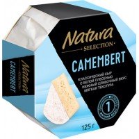 Сыр NATURA SELECTION Камамбер с белой плесенью 50%, без змж, 125г