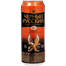 Напиток слабоалкогольный ЧЕРНЫЙ РУССКИЙ Перфект коктейль с коньяком и вкусом миндаля 7,2%, 0.45л