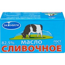 Купить Масло сливочное ЭКОМИЛК 82,5% высший сорт, без змж, 180г в Ленте