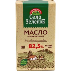 Купить Масло сливочное СЕЛО ЗЕЛЕНОЕ 82,5%, без змж, 175г в Ленте