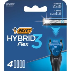 Купить Кассеты сменные для бритья мужские BIC Hybrid 3 Flex подвижных лезвия, 4шт в Ленте