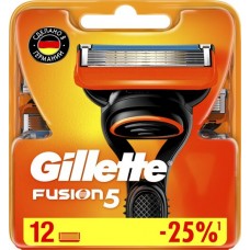 Кассеты сменные для бритья GILLETTE Fusion5, 12шт