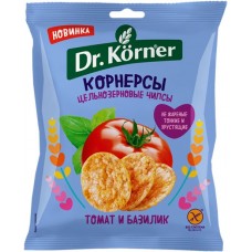 Купить Чипсы рисово-кукурузные DR KORNER с томатом и базиликом, 50г в Ленте