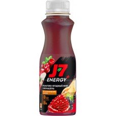 Купить Напиток сокосодержащий J7 Energy Яблоко, гранат, черноплодная рябина, клюква, 0.3л в Ленте