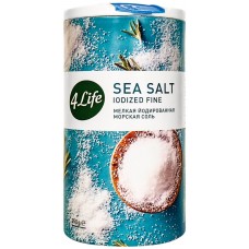 Купить Соль морская 4 LIFE мелкая йодированная высший сорт, 250г в Ленте