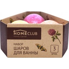 Набор шаров для ванны HOMECLUB ароматические в ассортименте 160г, 3шт