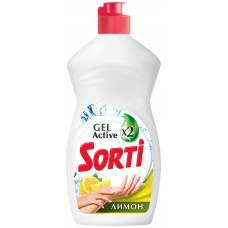 Жидкое средство для мытья посуды SORTI Лимон, 450г