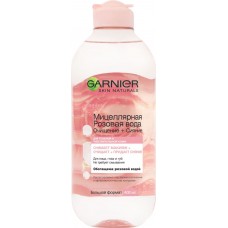 Купить Вода мицеллярная для лица GARNIER Розовая вода Очищение+Сияние, для тусклой и чувствительной кожи, 400мл в Ленте