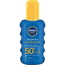 Купить Спрей солнцезащитный для тела NIVEA Sun Защита и увлажнение SPF50, 200мл в Ленте