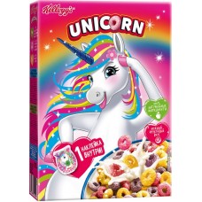 Купить Готовый завтрак KELLOGG'S Unicorn Радужные колечки с фруктовым вкусом, 195г в Ленте