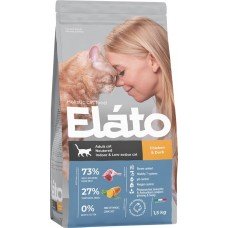 Купить Корм сухой для кошек ELATO Holistic Курица и утка, для кастрированных и малоактивных, 1,5кг в Ленте