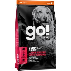 Корм сухой для взрослых собак и щенков GO! Skin+Coat Care с ягненком, 1,59кг