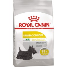 Корм сухой для взрослых и стареющих собак ROYAL CANIN Mini Dermacomfort старше 10 месяцев, для мелких пород, 3кг