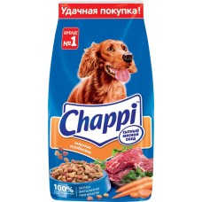 Купить Корм сухой для взрослых собак CHAPPI Сытный мясной обед Мясное изобилие, для всех пород, полнорационный, 15кг в Ленте
