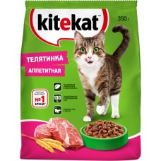 Корм сухой для кошек KITEKAT с аппетитной телятинкой, 350г