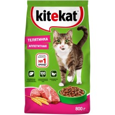 Купить Корм сухой для кошек KITEKAT с аппетитной телятинкой, 800г в Ленте