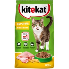 Корм сухой для кошек KITEKAT Аппетитная курочка, 800г