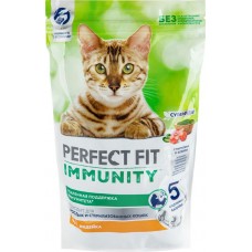 Купить Корм сухой для кошек PERFECT FIT Иммунитет с индейкой и добавлением спирулины и клюквы, 580г в Ленте