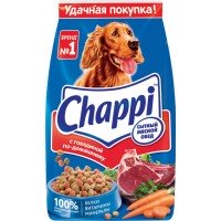 Корм сухой для взрослых собак CHAPPI Сытный мясной обед с говядиной, полнорационный, 2,5кг