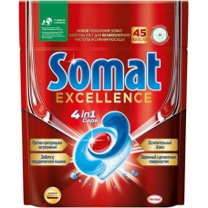 Купить Капсулы для посудомоечной машины SOMAT Excellence 4в1, 45шт в Ленте