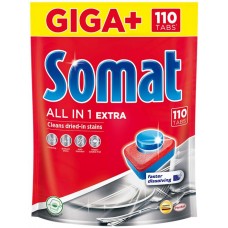 Купить Таблетки для посудомоечной машины SOMAT Extra All in 1, 110шт в Ленте