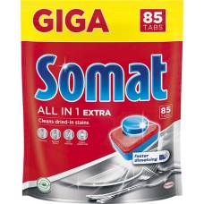 Купить Таблетки для посудомоечных машин SOMAT All in 1 Extra, 85шт в Ленте