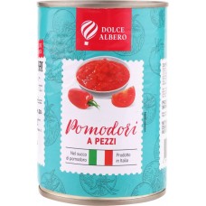 Томаты DOLCE ALBERO кусочками в томатном соке, 400г