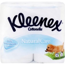 Бумага туалетная KLEENEX Natural 3-слоя, 4шт