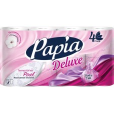 Купить Бумага туалетная PAPIA Deluxe Dolce Vita 4-слоя, ароматизированная, 8шт в Ленте